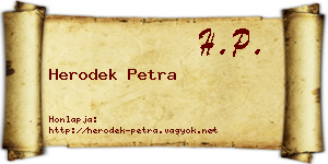 Herodek Petra névjegykártya
